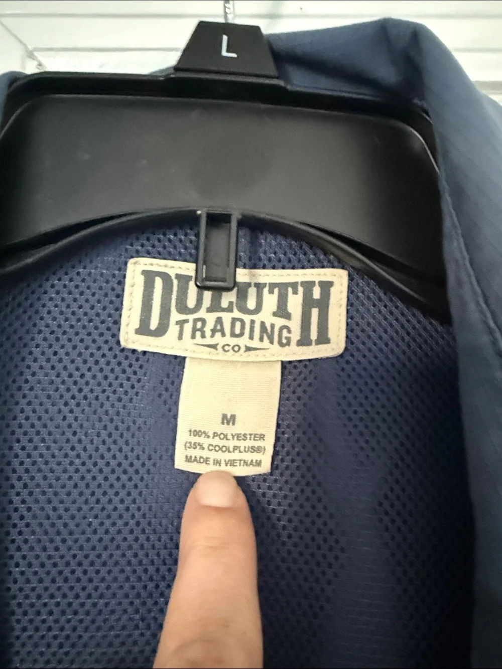Duluth Trading Co Slate Blue Long Sleeve Button Up Shirt